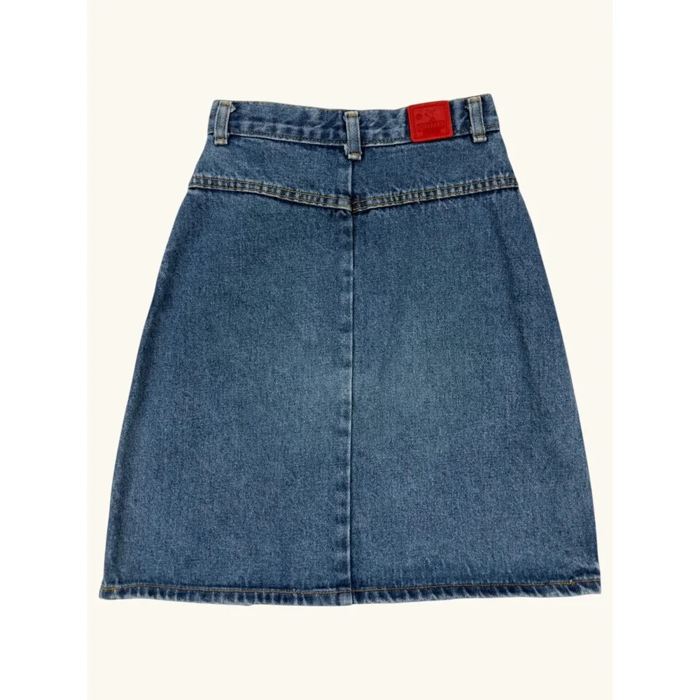 Prezzia Sportwear Internazionale Denim Mini Skirt Medium Wash Vintage Size 7